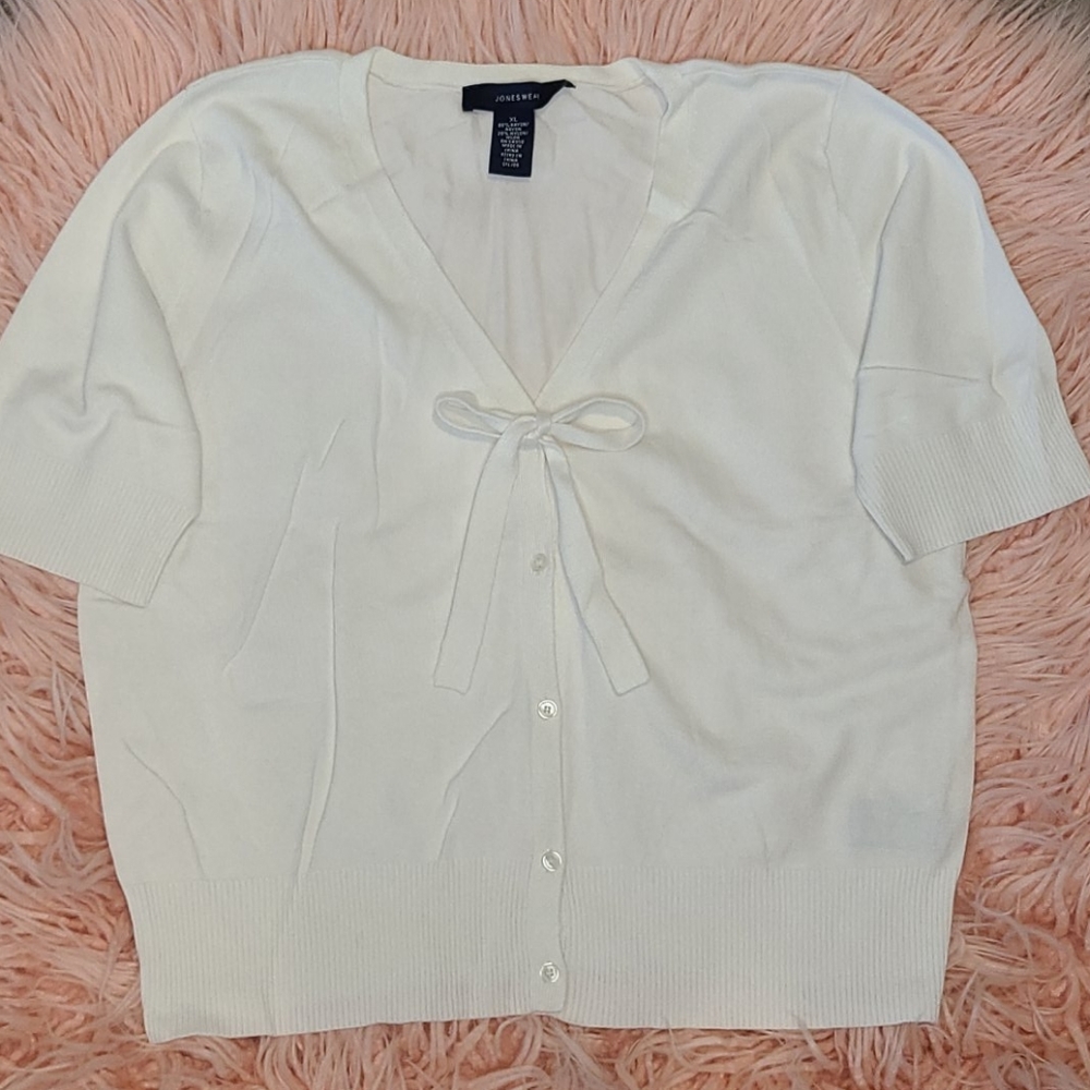 Joneswear Womens white/off white sweater, sz XL